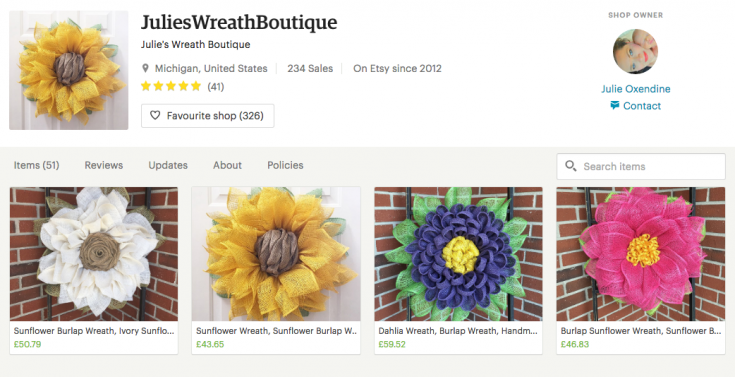 Buy a handmade daisy wreath from Julies Wreath Boutique / Grillo Designs www.grillo-designs.com