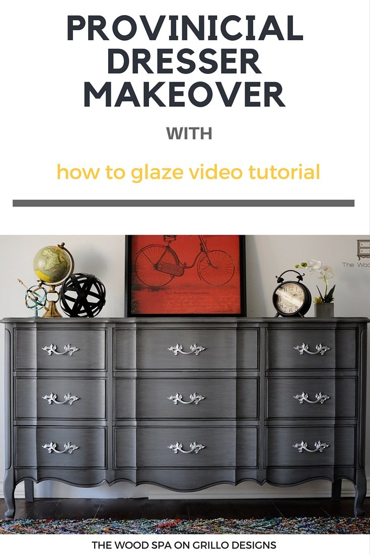 how to get the glazed effect in this dresser