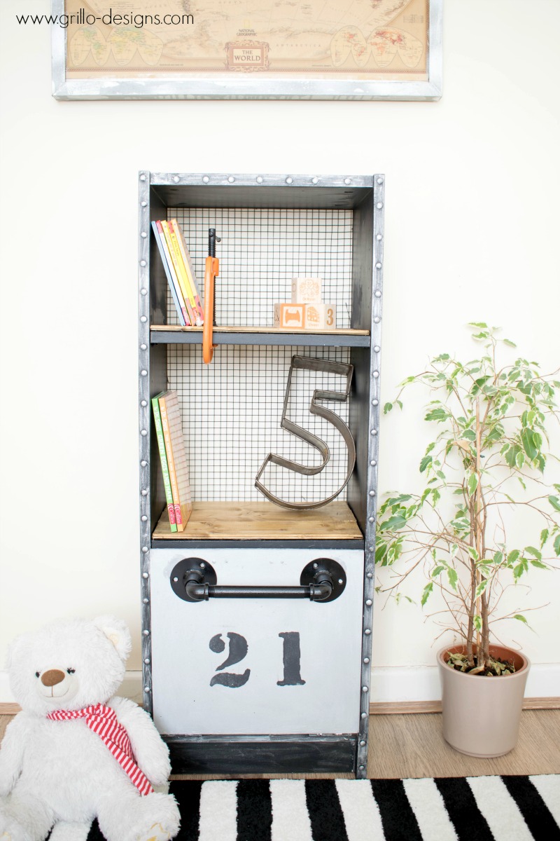 IKEA Hack: Industrial Kids Shelf With Toy Bed