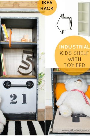 IKEA INDUSTRIAL KIDS SHELF WITH TOY BED
