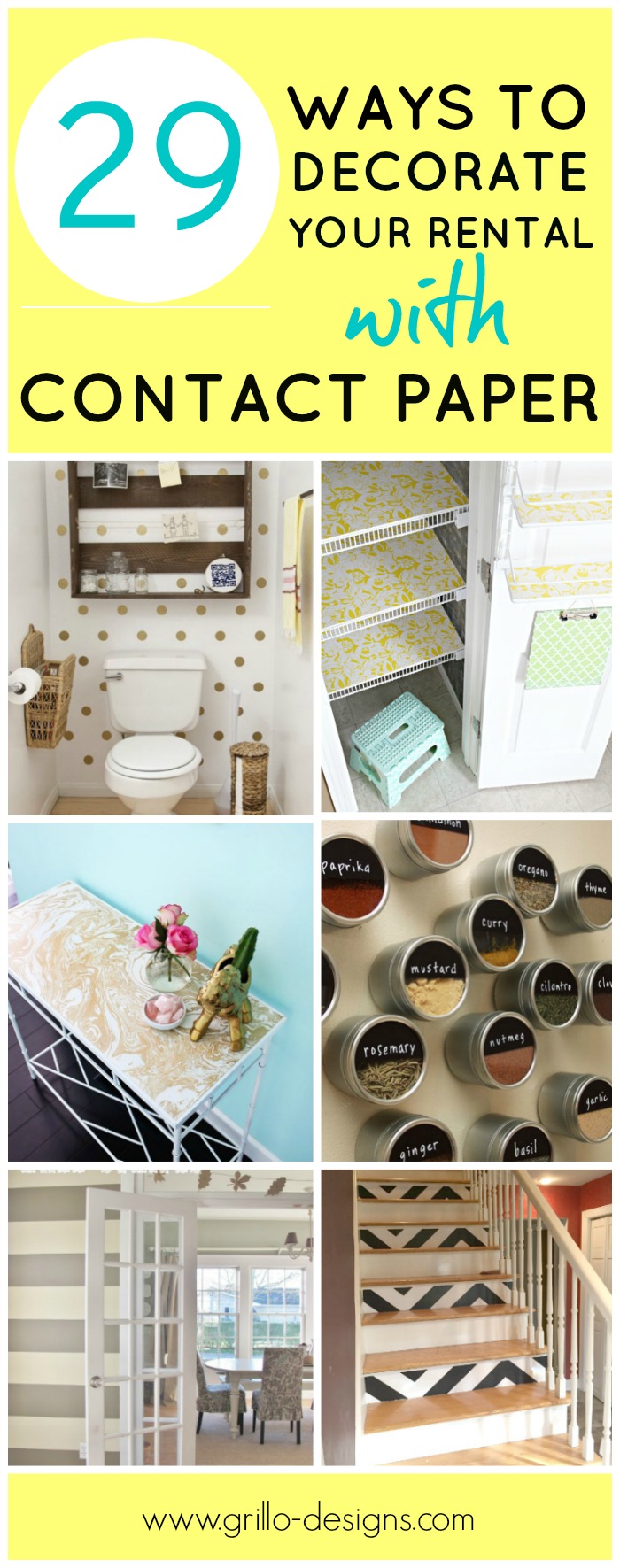 29 ways to decorate your rental with contact paper