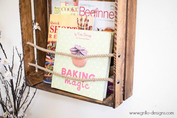 How to make a diy Book shelf from a wooden crate