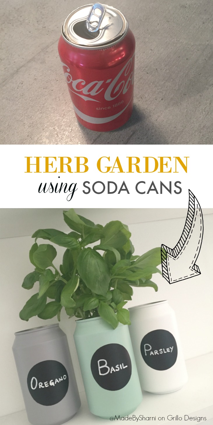 @MadeBySharni shares how to create this super quick DIY herb garden using soda cans! Click here for her 5 minute tutorial!