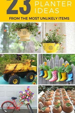 I love the idea of making planters out of the most unlikely items for your herbs and planters. Here are 23 planter ideas that will give your home and garden that unique touch this summer!