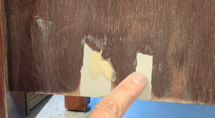 repair damged veneer sanding