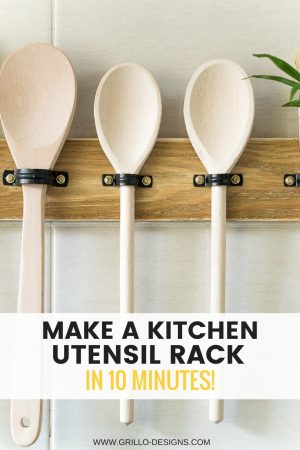 DECLUTTER KITCHEN COUNTERS WITH THIS DIY UNTESIL HOLDER / GRILLO DESIGNS