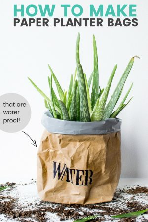 How to make planter bags with contact paper / grillo designs