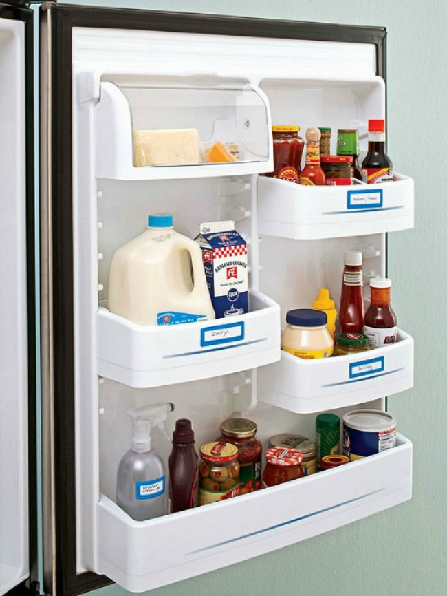 labelling fridge door for fridge organization / grillo designs www.grillo-designs.com
