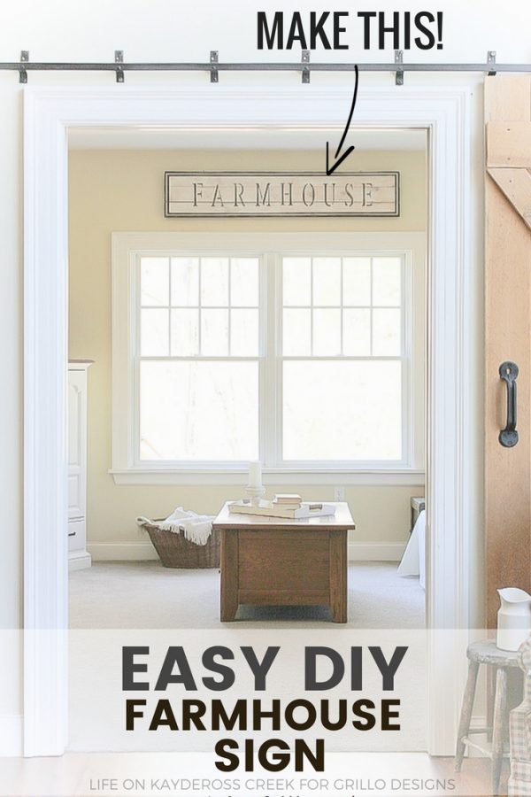How To Make A Rustic DIY Farmhouse Sign With Stencils • Grillo Designs