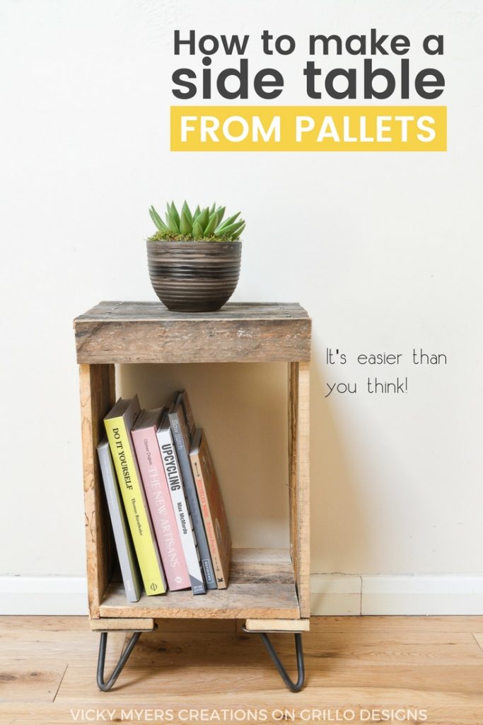 How To Make a Wooden Pallet Side Table • Grillo Designs