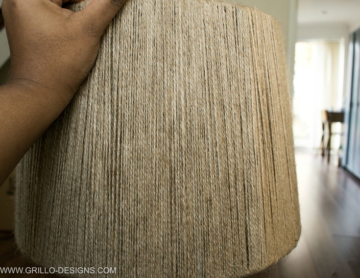The Easiest Diy Jute Lampshade You Ll, How To Cover A Lamp Shade With Burlap