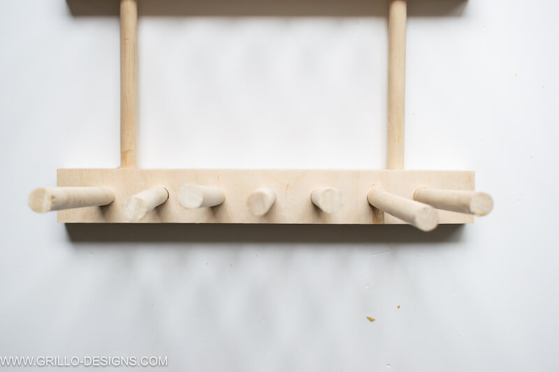 How to make a kitchen plate rack using wooden dowels / grillo designs