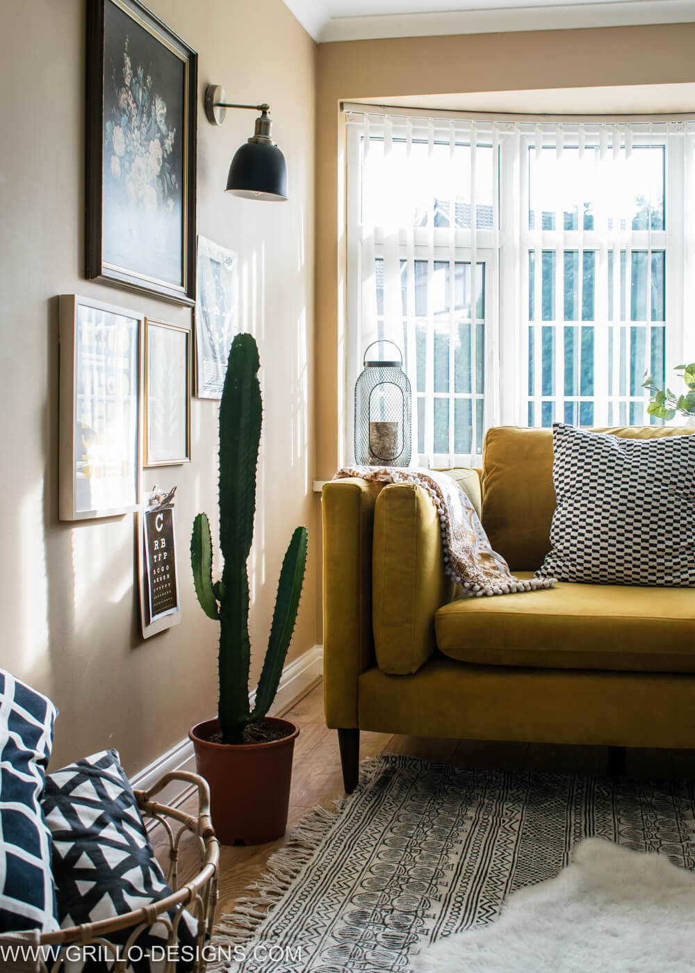 Yellow velvet sofa from sofa workshop / grillo designs