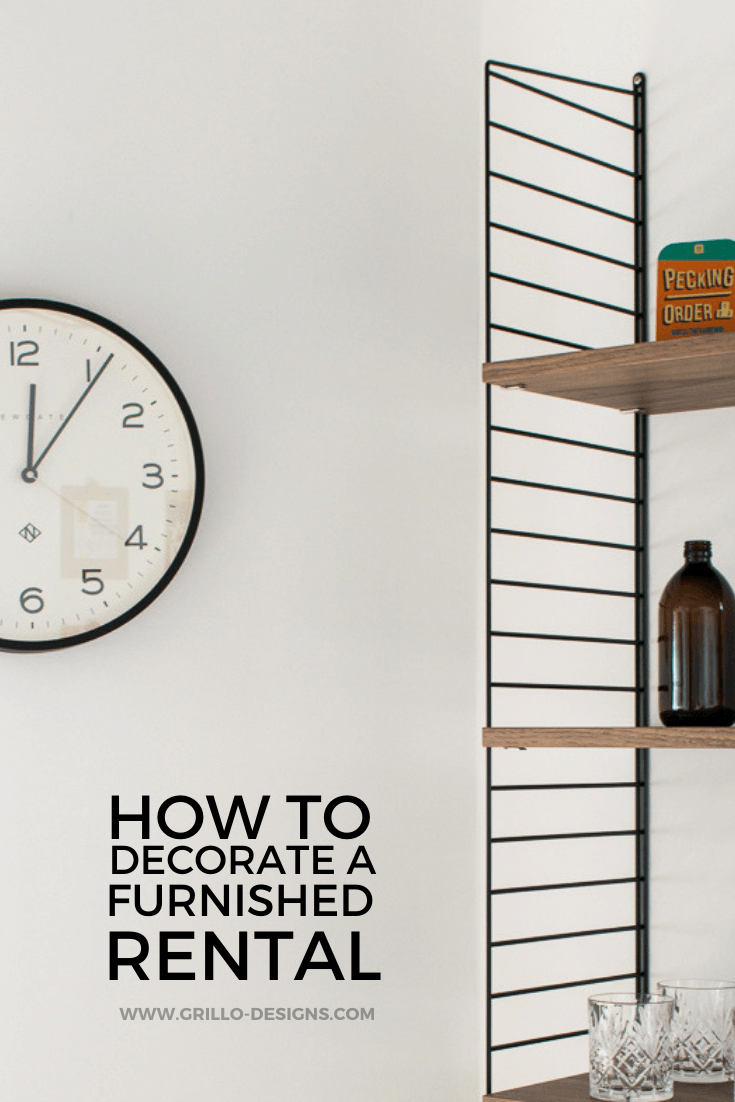 How to decorate a furnished rental graphic