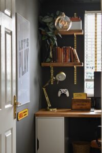 Man Cave Office Reveal: How to create a unique workspace for him.