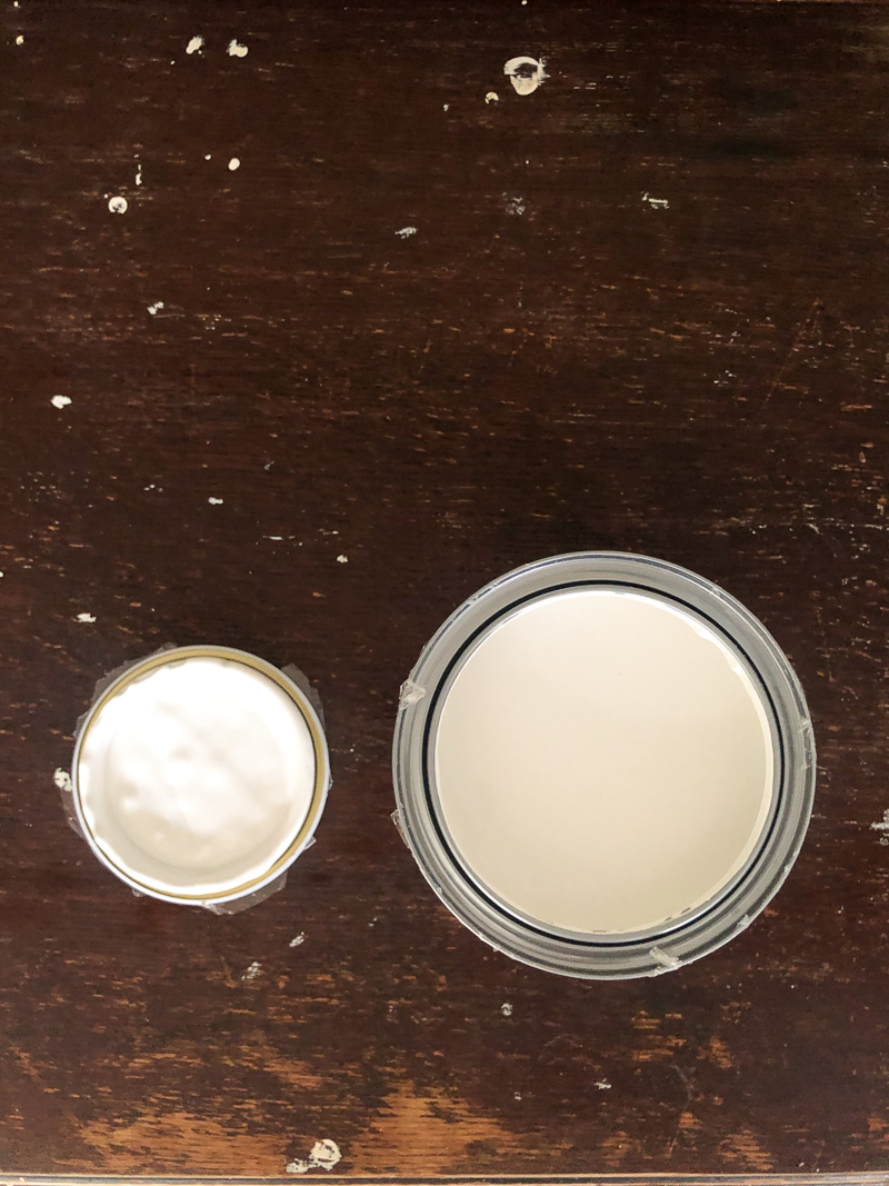 close up frenchic white paint lids dated dresser top